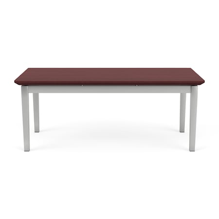 Lesro Lenox Steel Coffee Table, Chelsea Mahogany LS0840